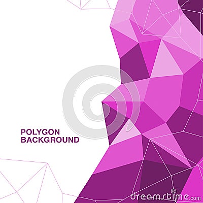 Polygon shape design, abstract geometric triangle connection background Vector Illustration