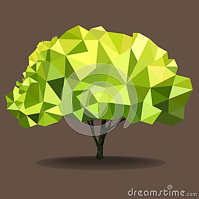 Polygon tree Vector Illustration