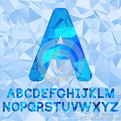 Polygonal alphabet vector Vector Illustration