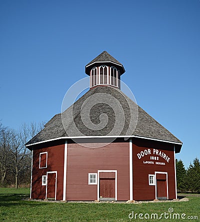 Polygonal Barn Stock Photo