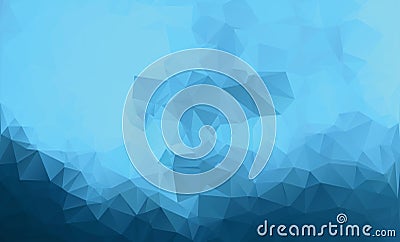 Polygonal blue background. Low poly style. Stock Photo