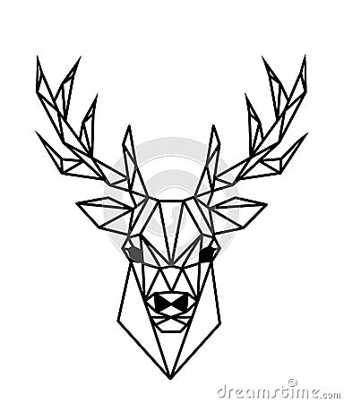 Polygonal deer Vector Illustration