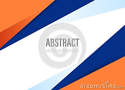 Polygonal geometric abstract background with orange and dark blue color with modern style shape - vector Cartoon Illustration