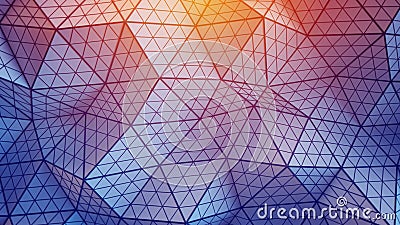 Polygonal geometric surface 3D render Stock Photo