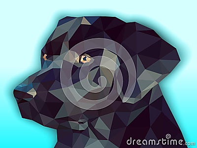 Polygonal Labrador Vector Illustration