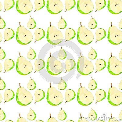 Polygonal pear Vector Illustration