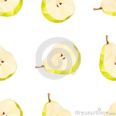 Polygonal pear Vector Illustration