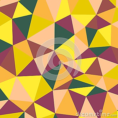 Polygonal rainbow mosaic background. Abstract low poly vector illustration. Triangular pattern in halftone style Vector Illustration