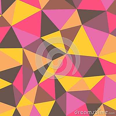 Polygonal rainbow mosaic background. Abstract low poly vector illustration. Triangular pattern in halftone style Vector Illustration