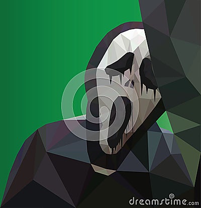 Polygonal Scream Mask Vector Illustration