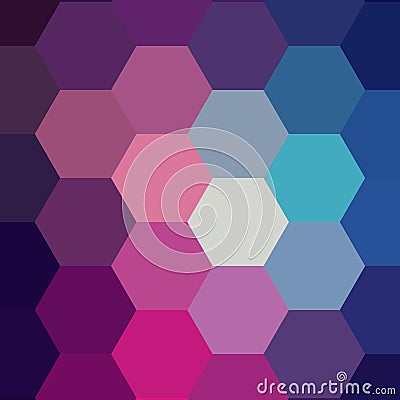 Polygonal style. colorful hexagons. vector abstract illustration. eps 10 Cartoon Illustration