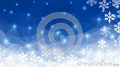 Polygonal winter background Vector Illustration