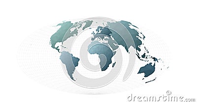 Polygonal world map. Vector Illustration