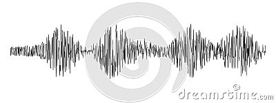 Polygraph or seismograph diagram isolated on white background. Seismogram or lie detector graph. Ground motion Vector Illustration