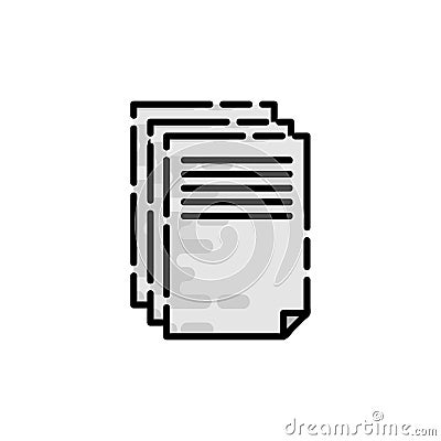 Polygraphy flat icon Vector Illustration