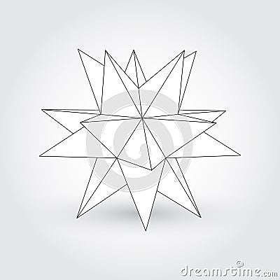 Polyhedron, star shape Vector Illustration