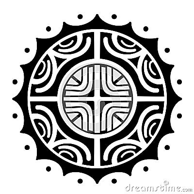 Polynesian circle tattoo design. Aboriginal samoan. Vector illustration Vector Illustration