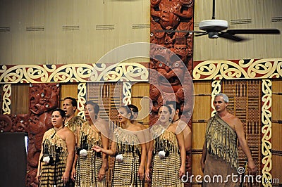 Polynesian Cultural Center in Oahu, Hawaii Editorial Stock Photo