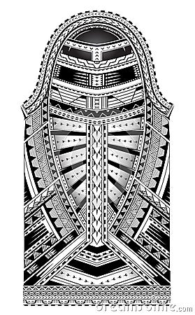 Polynesian style sleeve tattoo Vector Illustration