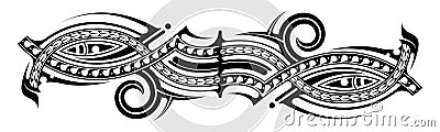 Abstract Polynesian ethnic pattern Vector Illustration