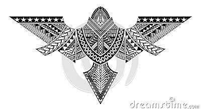 Abstract Polynesian ornamental tattoo design Vector Illustration