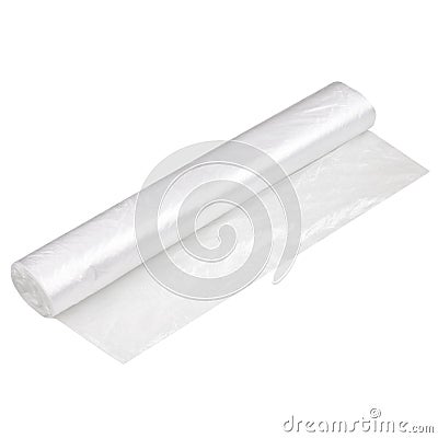 Polypropylene or polyethylene rolls for packaging in food bags. Stock Photo