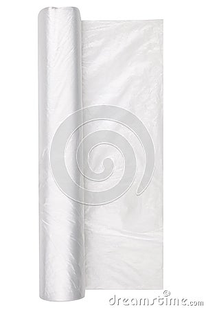 Polypropylene or polyethylene rolls for packaging in food bags. Stock Photo