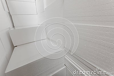 Polystyrene insulation boards Stock Photo