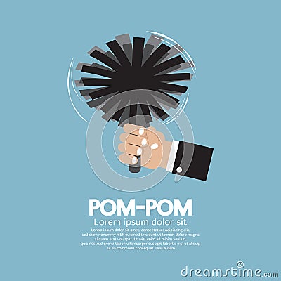 Pom-Pom Of Cheerleader Vector Illustration