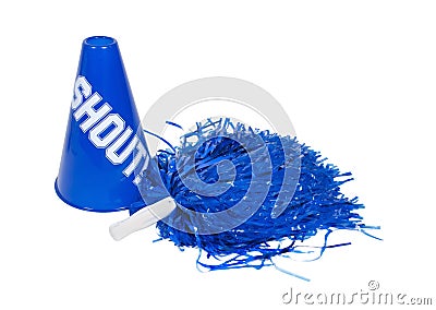 Pom Pom and Megaphone Stock Photo