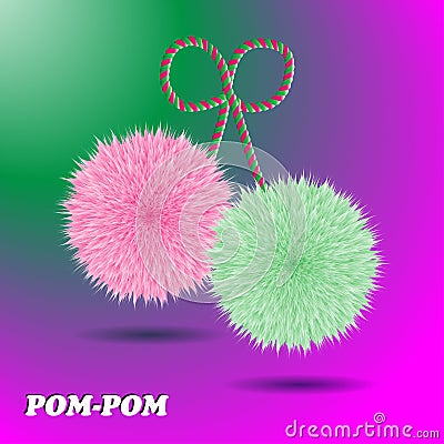 Pom pom Vector Illustration