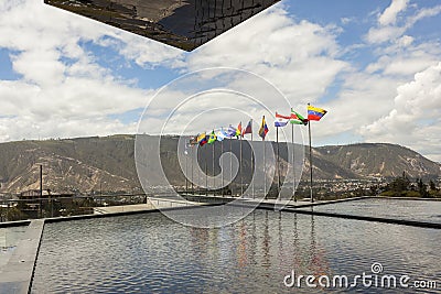 POMASQUI, ECUADOR - APRIL 15: Building UNASUR, Union of South A Editorial Stock Photo