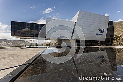 POMASQUI, ECUADOR - APRIL 15: Building UNASUR, Union of South A Editorial Stock Photo