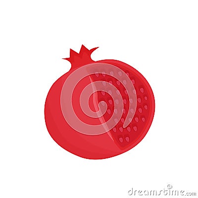 Pomegranate cartoon vector illustration Vector Illustration