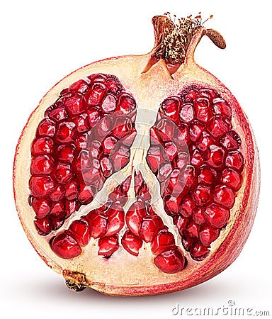 Pomegranate cut in half Stock Photo