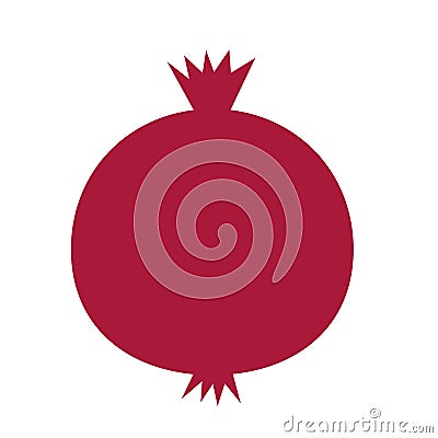 Pomegranate flat icon Stock Photo