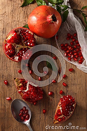 Pomegranate fruit healthy food fresh organic Stock Photo