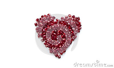 Pomegranate heart Stock Photo