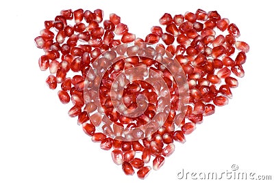 Pomegranate heart Stock Photo