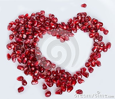 pomegranate heart Stock Photo