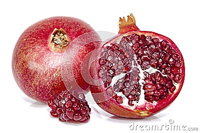 Pomegranate isolated on white background Stock Photo