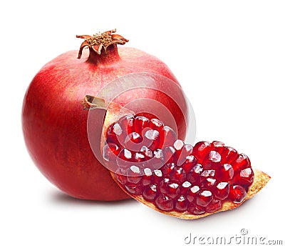 Pomegranate isolated Stock Photo