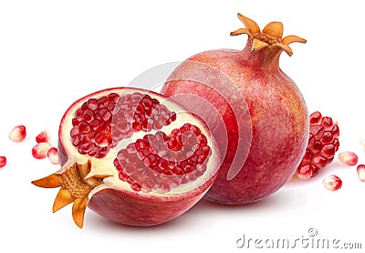 Pomegranate isolated on white background Stock Photo