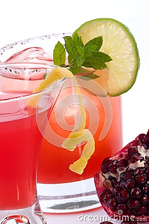 Pomegranate martini and Mojito - Most popular Stock Photo