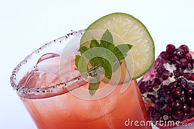 Pomegranate Mojito - Most popular cocktails series Stock Photo