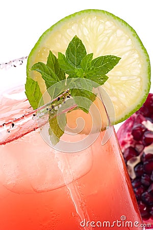 Pomegranate Mojito - Most popular cocktails series Stock Photo