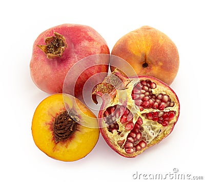 Pomegranate, peach Stock Photo