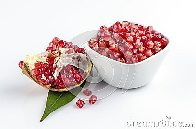 Pomegranate , Punica apple (Punica granatum L.) Stock Photo