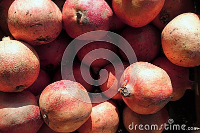 Pomegranates fruit vegetables freshness vegetarian Stock Photo