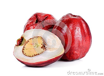 Pomerac, Malay apple, isolated on white background Stock Photo